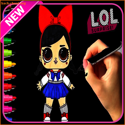 how to draw and color LOL Surprise Dolls screenshot