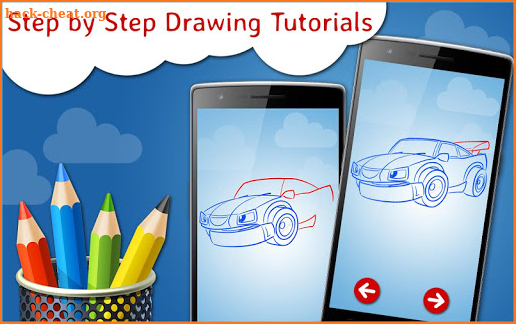 How to Draw Cartoon Cars  Step by Step Drawing App screenshot