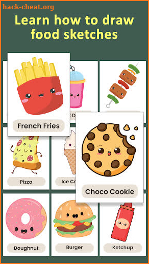 How to Draw Cute Foods screenshot