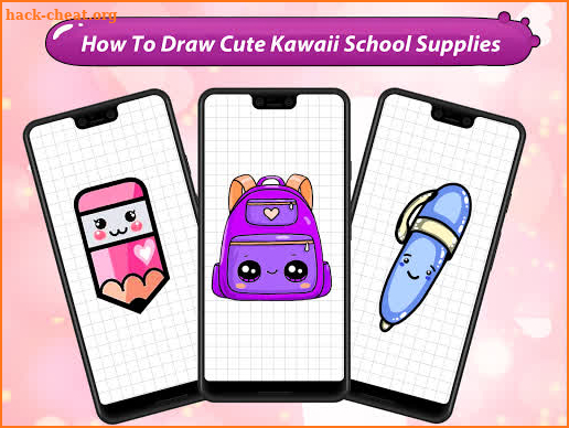 How to Draw Cute Kawaii School Supplies screenshot