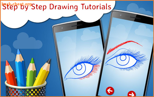 How to Draw Eyes Step by Step Drawing App screenshot