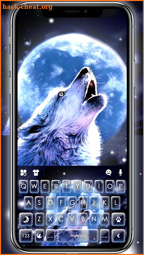 Howling Wolf Moon Keyboard Theme screenshot