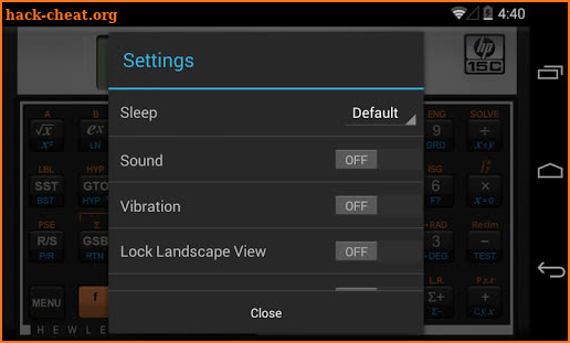 HP 15C Scientific Calculator screenshot