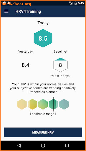 HRV4Training screenshot