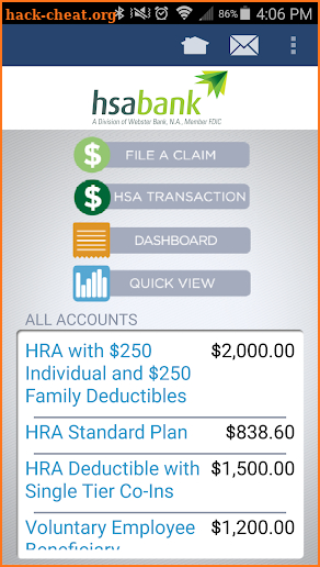 HSA Bank Mobile screenshot