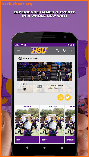 HSU Athletics screenshot