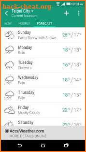 HTC Weather screenshot