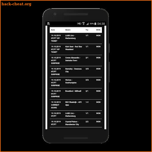 HT/FT Fixed Matches screenshot