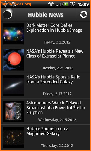 Hubble Space Center screenshot