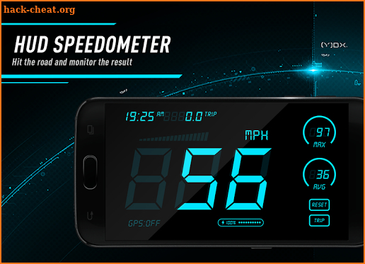 Hud Speedometer - Car Speed Limit App with GPS screenshot