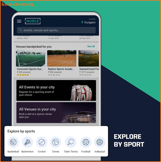 Hudle - Book Sports Venues and Sports Events screenshot