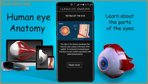 Human eye anatomy 3D screenshot