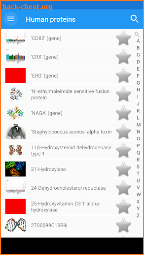 Human proteins screenshot