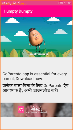 Humpty Dumpty Nursery Rhyme - Offline Video screenshot