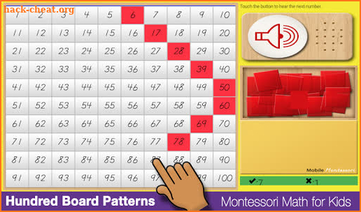 Hundred Board Patterns - Montessori Math for Kids screenshot