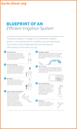 Hunter Irrigation Catalogs screenshot