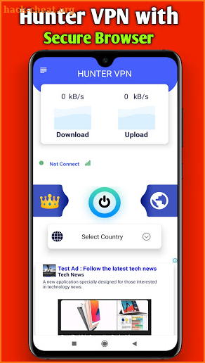 Hunter VPN Network - Change ip all Country screenshot