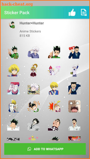 Hunter x Hunter WAstickerApps screenshot