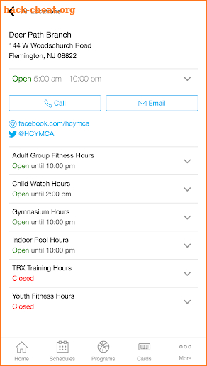 Hunterdon County YMCA screenshot