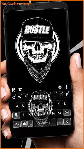 Hustle Gangster Skull Keyboard Theme screenshot