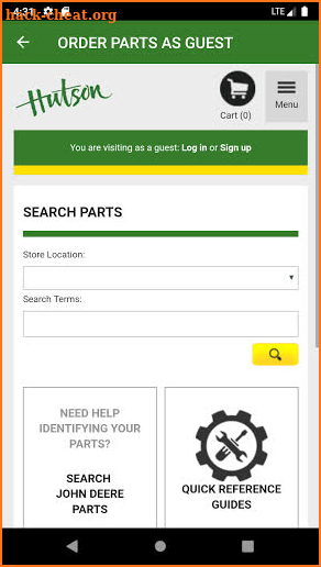 Hutson Customer Portal screenshot