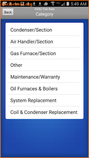 HVAC Flat Rate Invoice screenshot