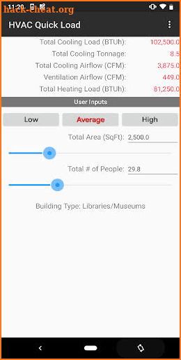 HVAC Quick Load Plus screenshot