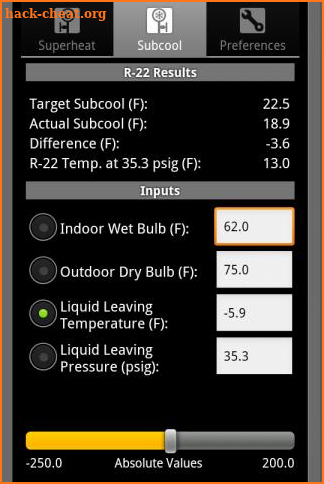 HVAC Refrigerant Charge screenshot