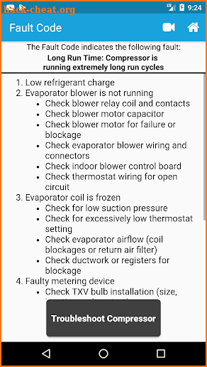 HVACR Fault Finder screenshot