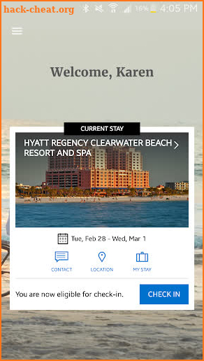 Hyatt Hotels screenshot