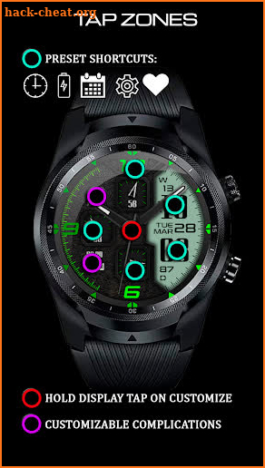 Hybrid Dark watchface screenshot