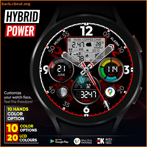 Hybrid Power - Watch Face screenshot