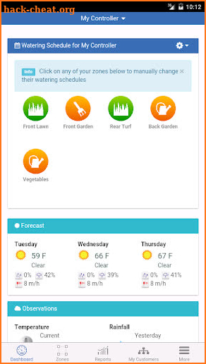 Hydrawise Irrigation screenshot