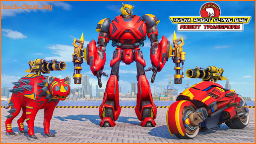 Hyena Robot Flying Bike Robot Transform screenshot