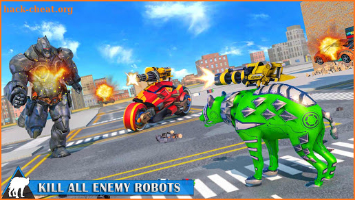 Hyena Robot Flying Bike Robot Transform screenshot