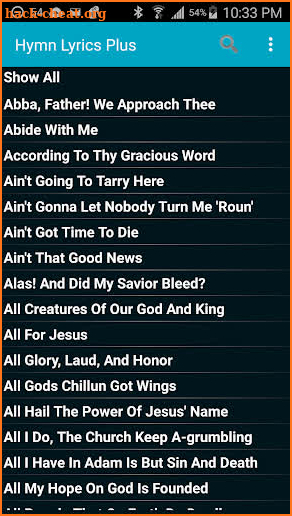 Hymn Lyrics Plus screenshot