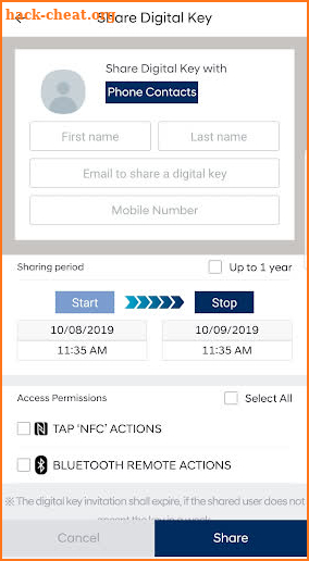 Hyundai Digital Key (for 2020 Sonata) screenshot