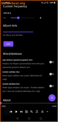 HZ Player - Lossless Playback - 432/440/528 A4 Hz screenshot