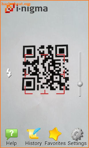 i-nigma QR, Data Matrix and EAN Barcode Scanner screenshot