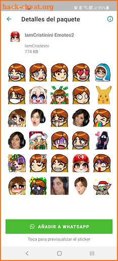 IamCristinini Emotes para WhatsApp screenshot