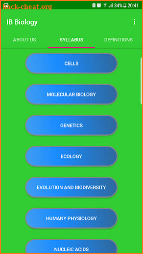 IB Biology screenshot