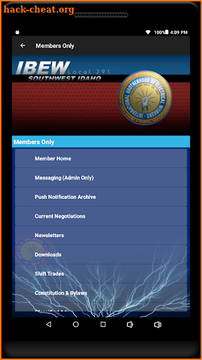 IBEW 291 screenshot