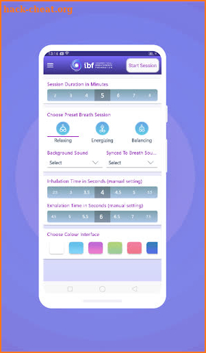IBF Breathing App screenshot
