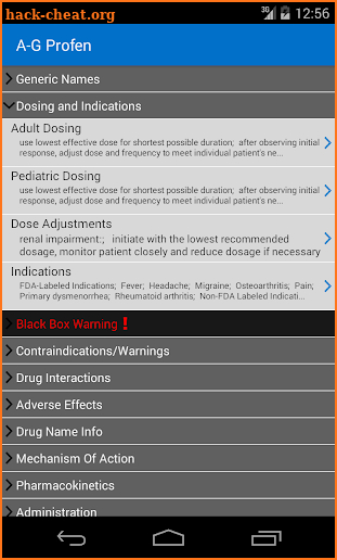 IBM Micromedex Drug Ref screenshot