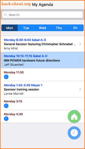 IBMTechU Agenda guide screenshot