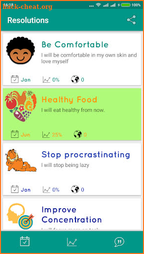 iCan - New Year Resolution screenshot