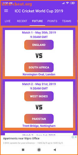 ICC Cricket World Cup 2019 screenshot