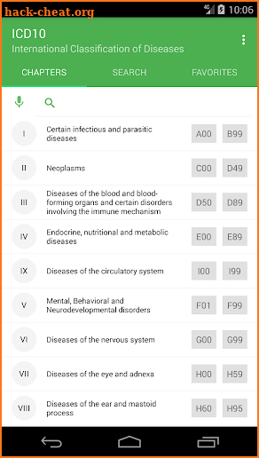 ICD10 screenshot