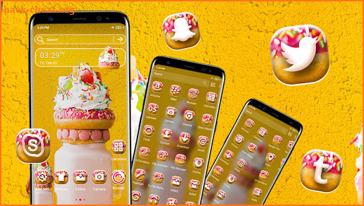 Ice Cream Yellow Theme screenshot