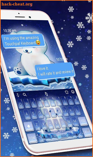 Ice Cute Bear Keyboard Theme screenshot